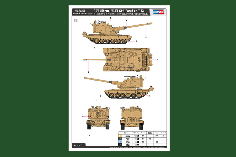 GCT 155MM AU-F1 SPH BASED ON T-72