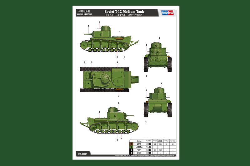SOVIET T-12 MEDIUM  TANK