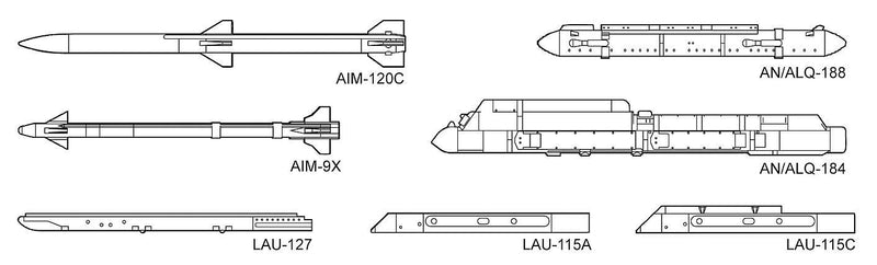 AIRCRAFT WEAPONS: VIII (U.S. AIR-TO-AIR MISSILES & JAMMING PODS)