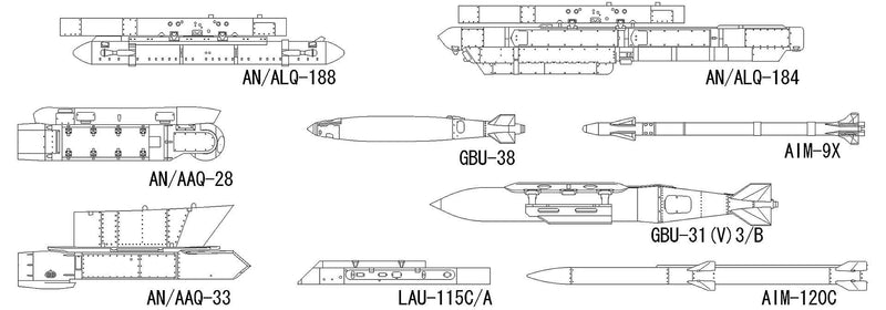 AIRCRAFT WEAPONS E : U.S. AIR-TO-AIR MISSILES & TARGET PODS