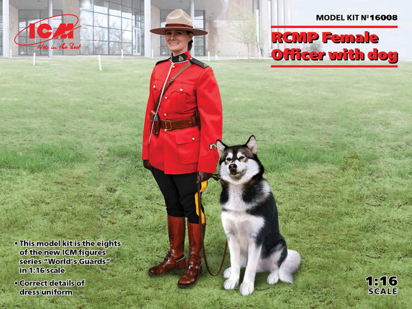 ICM16008 - 1/16 ICM RCMP Female Officer with dog