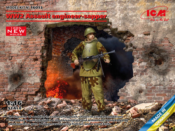 ICM16013 - 1/16 ICM WWII Assault Engineer-Sapper Figure Model Kit
