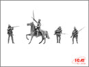ICM35012 - 1/35 ICM Prussian Line Infantry (1870-1871) (4 figures - officer on horse, 3 soldiers)