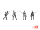 ICM35012 - 1/35 ICM Prussian Line Infantry (1870-1871) (4 figures - officer on horse, 3 soldiers)