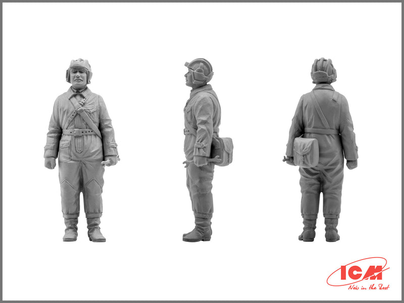 ICM35181 - 1/35 ICM Soviet Tank Crew (1939-1942)    (3 figures - 1 officer, 2 tankmen)