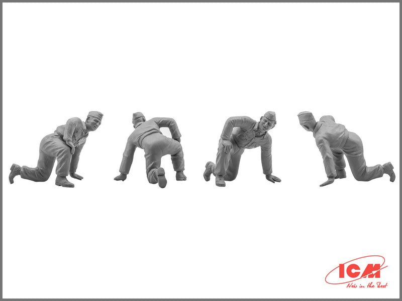 ICM35211 - 1/35 ICM German Tank Crew (1943-1945) (4 figures - 1 officer, 1 unterofficer, 2 soldiers)