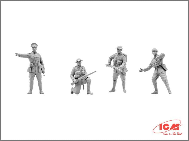 ICM35301 - 1/35 ICM British Infantry (1917-1918) (4 figures - 1 officer, 3 soldiers)