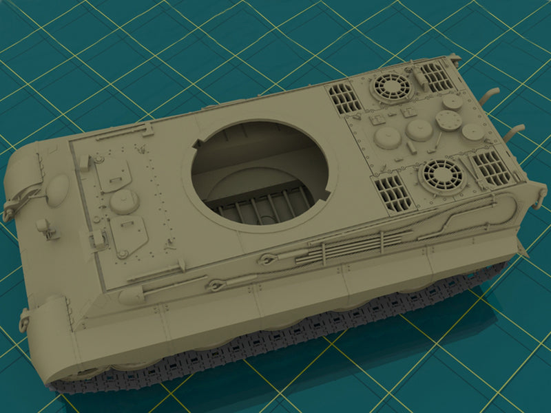 ICM35363 - 1/35 ICM Pz.Kpfw.VI Ausf.B King Tiger with Henschel Turret (late production), WWII German Heavy Tank
