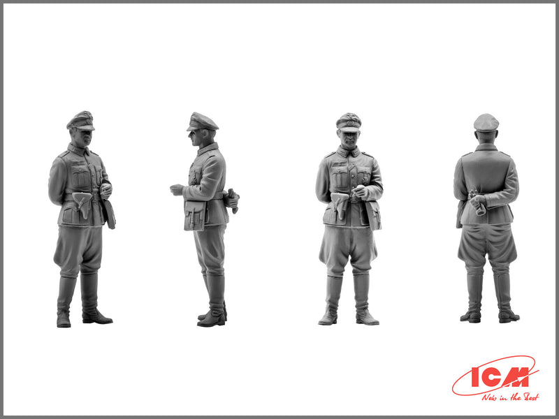 ICM35391 - 1/35 ICM Barbarossa operation, June 22,1941 (4 figures - 1 german officer, 2 german soldiers, 1 captured soviet tankman)