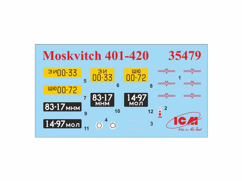 ICM35479 - 1/35 ICM Moskvitch-401-420 Saloon, Soviet Passenger Car