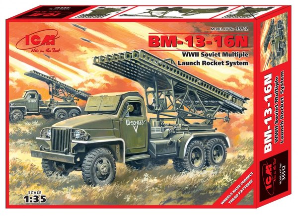 ICM35512 - 1/35 ICM BM-13-16N, WWII Soviet Multiple Launch Rocket Syst