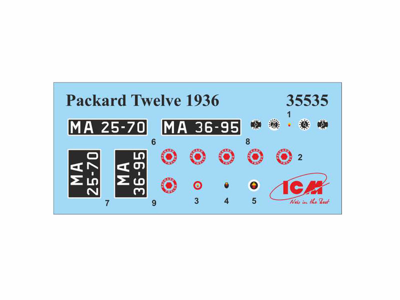 ICM35535 - 1/35 ICM Packard Twelve (Model 1936), WWII Soviet Leaders' Car with Passengers (5 figures)