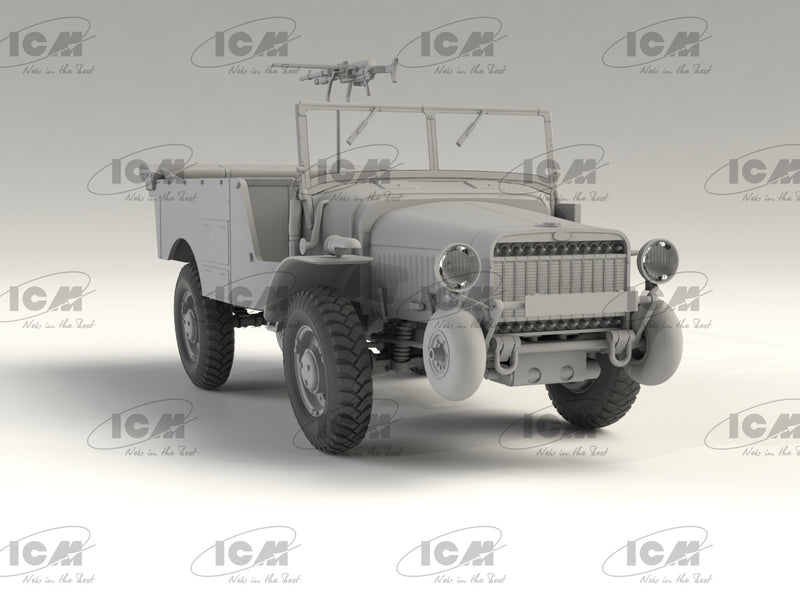 ICM35572 - 1/35 ICM Laffly V15T with Hotchkiss machine gun Plastic Model Kit