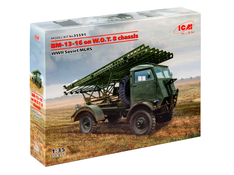 ICM35591 - 1/35 ICM BM-13-16 on W.O.T. 8 chassis, WWII Soviet MLRS