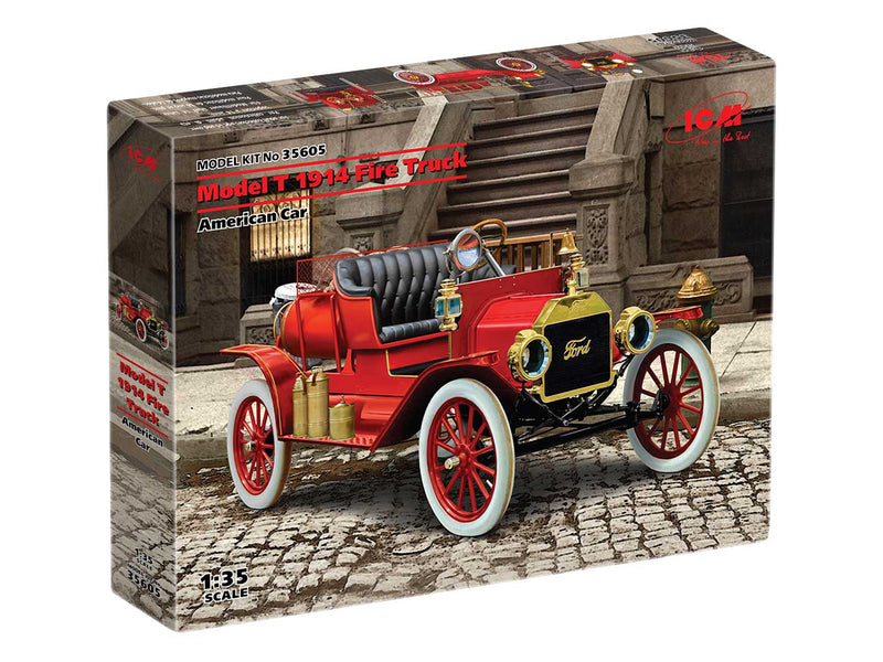 ICM35605 - 1/35 ICM Model T 1914 Fire Truck, American Car