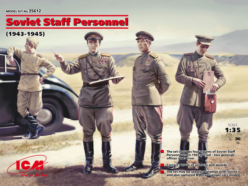 ICM35612 - 1/35 ICM Soviet Staff Personnel (1943-1945) (4 figures)