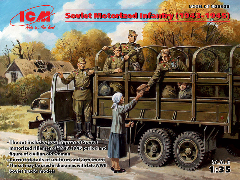 ICM35635 - 1/35 ICM Soviet Motorized Infantry (1943-1945), (5 figures)