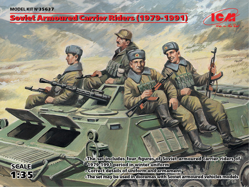 ICM35637 - 1/35 ICM Soviet Armored Carrier Riders (1979-1991), (4 figures)