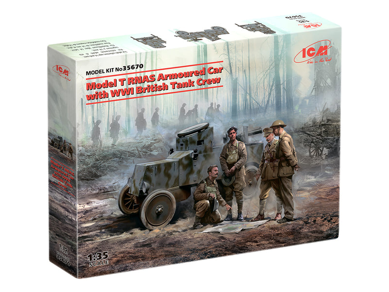 ICM35670 - 1/35 ICM Model T RNAS Armoured Car with WWI British Tank Crew
