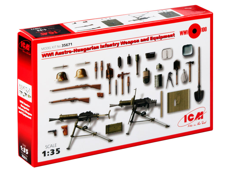 ICM35671 - 1/35 ICM WWI Austro-Hungarian Infantry Weapon and Equipment