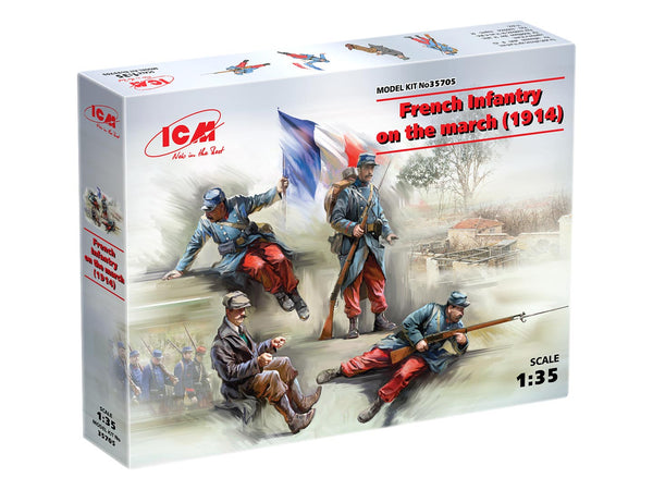 ICM35705 - 1/35 ICM French Infantry on the march (1914) (4 figures)