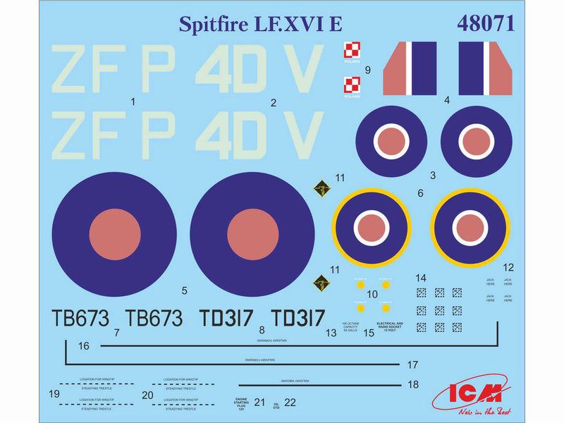 ICM48071 - 1/48 ICM Spitfire Mk.XVI, WWII British Fighter