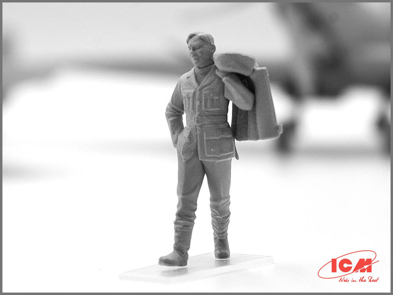 ICM48081 - 1/48 ICM RAF Pilots and Ground Personnel (1939-1945)  (7 figures - 3 pilots, 3 mechanics, 1 WREN member, and dog figure)