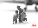 ICM48081 - 1/48 ICM RAF Pilots and Ground Personnel (1939-1945)  (7 figures - 3 pilots, 3 mechanics, 1 WREN member, and dog figure)