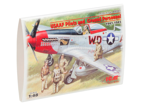 ICM48083 - 1/48 ICM USAAF Pilots and Ground Personnel (1941-1945)  (5 figures - 3 pilots, 2 mechanics)