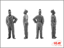 ICM48083 - 1/48 ICM USAAF Pilots and Ground Personnel (1941-1945)  (5 figures - 3 pilots, 2 mechanics)
