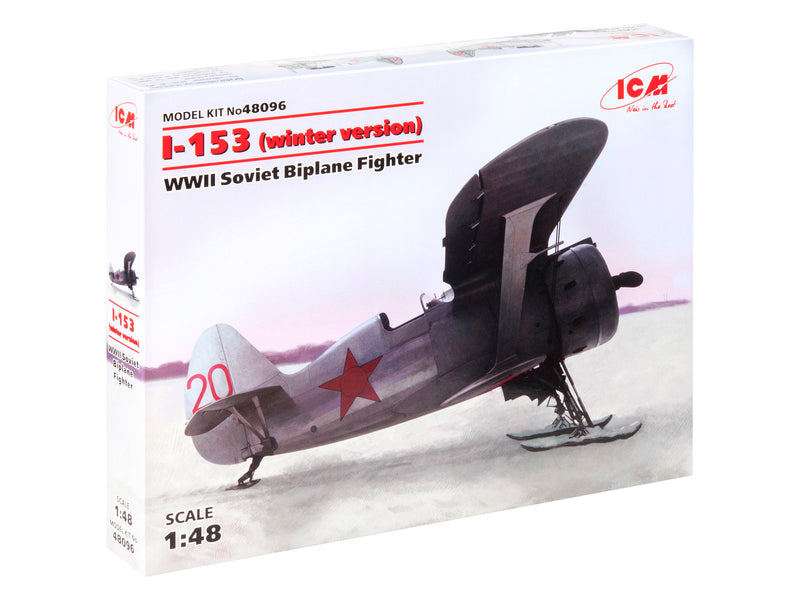 ICM48096 - 1/48 ICM I-153, WWII Soviet Biplane Fighter (winter version)