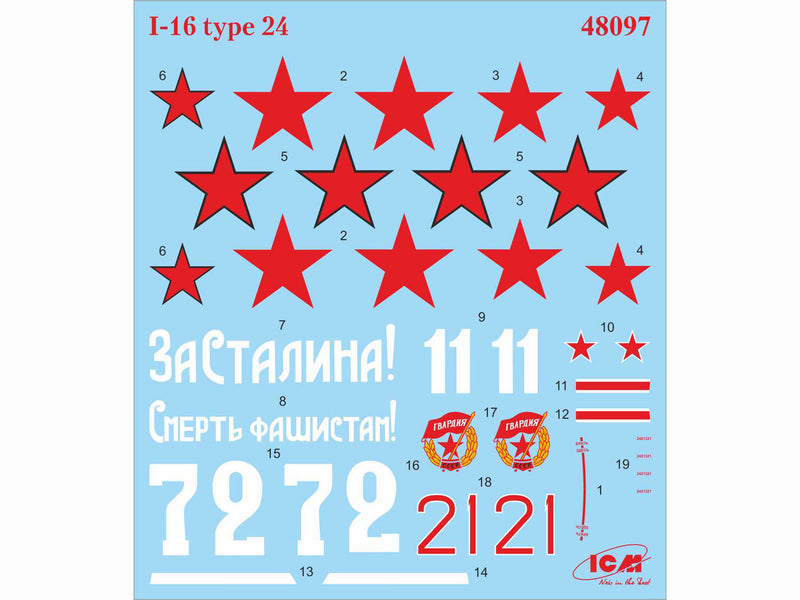 ICM48097 - 1/48 ICM I-16 type 24, WWII Soviet Fighter