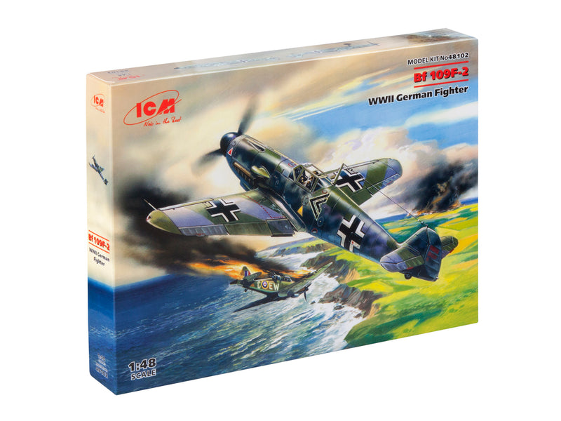 ICM48102 - 1/48 ICM Messerschmitt Bf 109F-2, WWII German Fighter