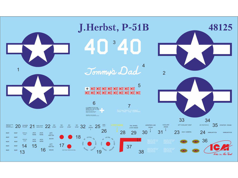 ICM48125 - 1/48 ICM Mustang P-51B with USAAF Pilots and Ground Personnel