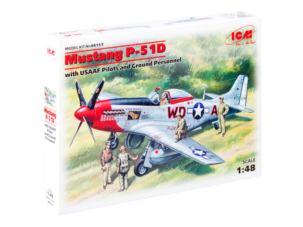 ICM48153 - 1/48 ICM Mustang P-51D with USAAF Pilots and Ground Personnel