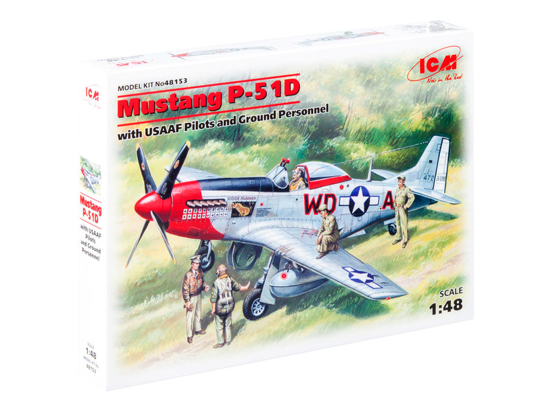 ICM48153 - 1/48 ICM Mustang P-51D with USAAF Pilots and Ground Personnel