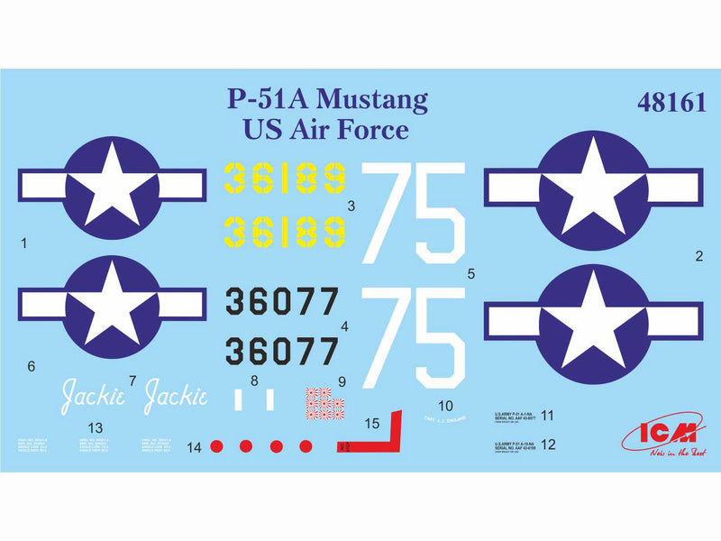 ICM48161 - 1/48 ICM Mustang P-51A, WWII American Fighter