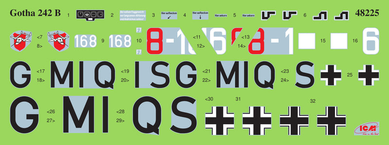 ICM48225 - 1/48 ICM Gotha Go 242B WWII German Landing Glider Plastic Model Kit