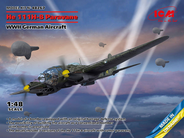 ICM ICM 48267 He 111H-8 Paravane WWII German Aircraft