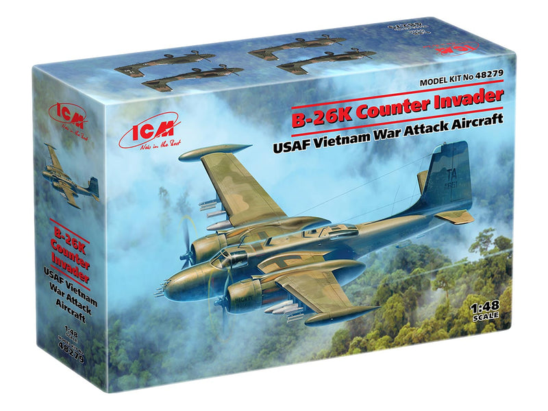 ICM48279 - 1/48 ICM B-26K Counter Invader, USAF Vietnam War Attack Aircraft