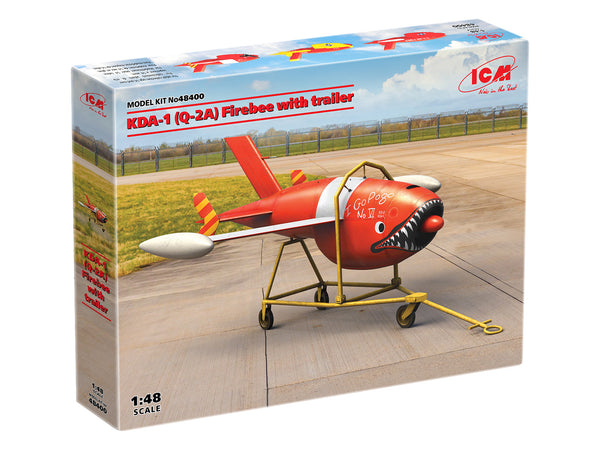 ICM48400 - 1/48 ICM Q-2A (AQM-34B) Firebee with trailer (1 airplane and trailer)