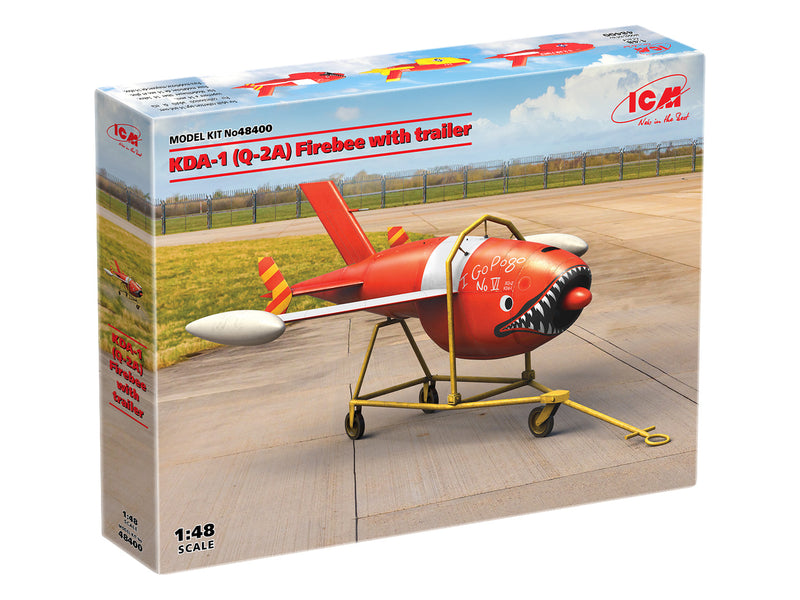 ICM48400 - 1/48 ICM Q-2A (AQM-34B) Firebee with trailer (1 airplane and trailer)