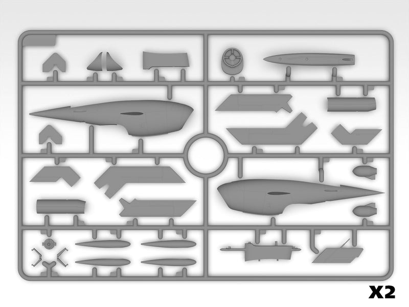 ICM48402 - 1/48 ICM Q-2A (XM-21, KDA-1) Firebee, US Drone (2 airplanes and pilons) (100% new molds)