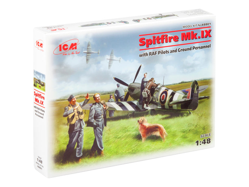 ICM48801 - 1/48 ICM Spitfire Mk.IX with RAF Pilots and Ground Personnel