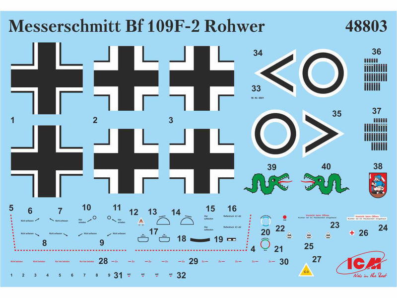 ICM48803 - 1/48 ICM Bf 109F-2 with German Pilots and Ground Personnel