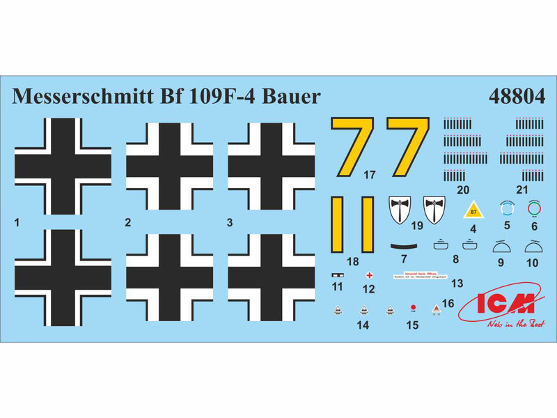 ICM48804 - 1/48 ICM Bf 109F-4 with German Luftwaffe Personnel