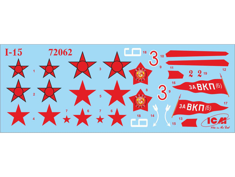 ICM72062 - 1/72 ICM I-15, Soviet Biplane Fighter