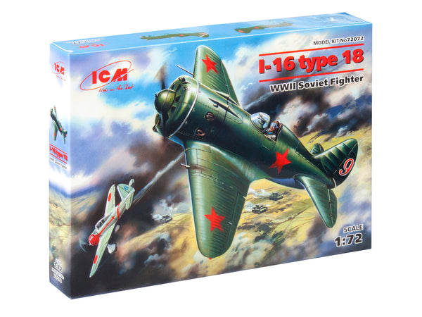 ICM72072 - 1/72 ICM I-16 type 18, WWII Soviet Fighter