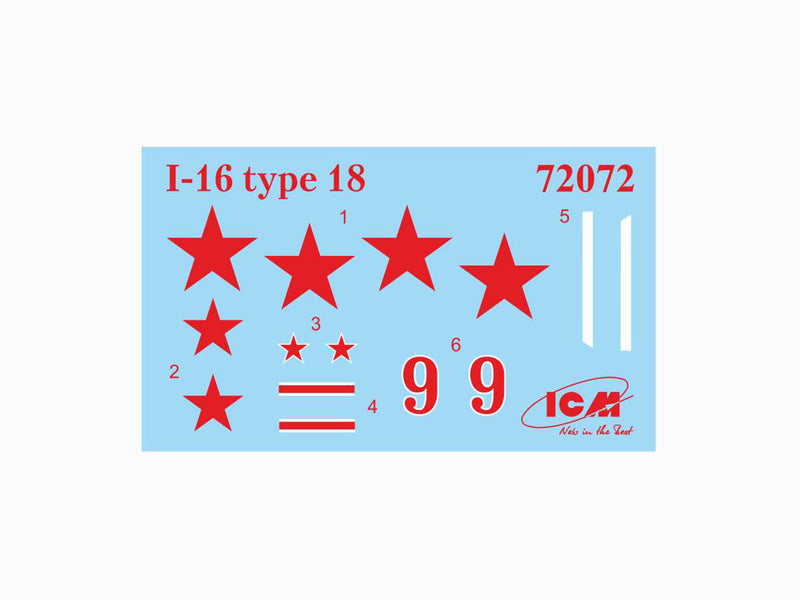 ICM72072 - 1/72 ICM I-16 type 18, WWII Soviet Fighter