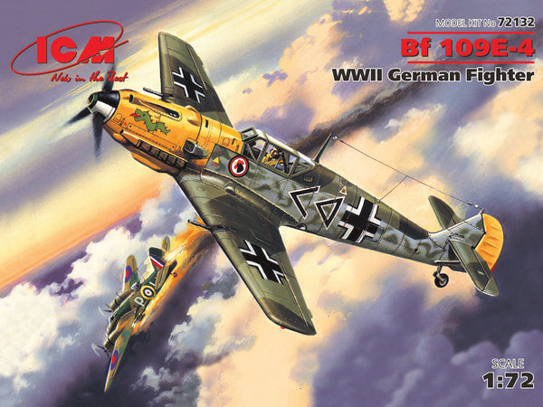 ICM72132 - 1/72 ICM Messerschmitt Bf 109E-4, WWII German Fighter